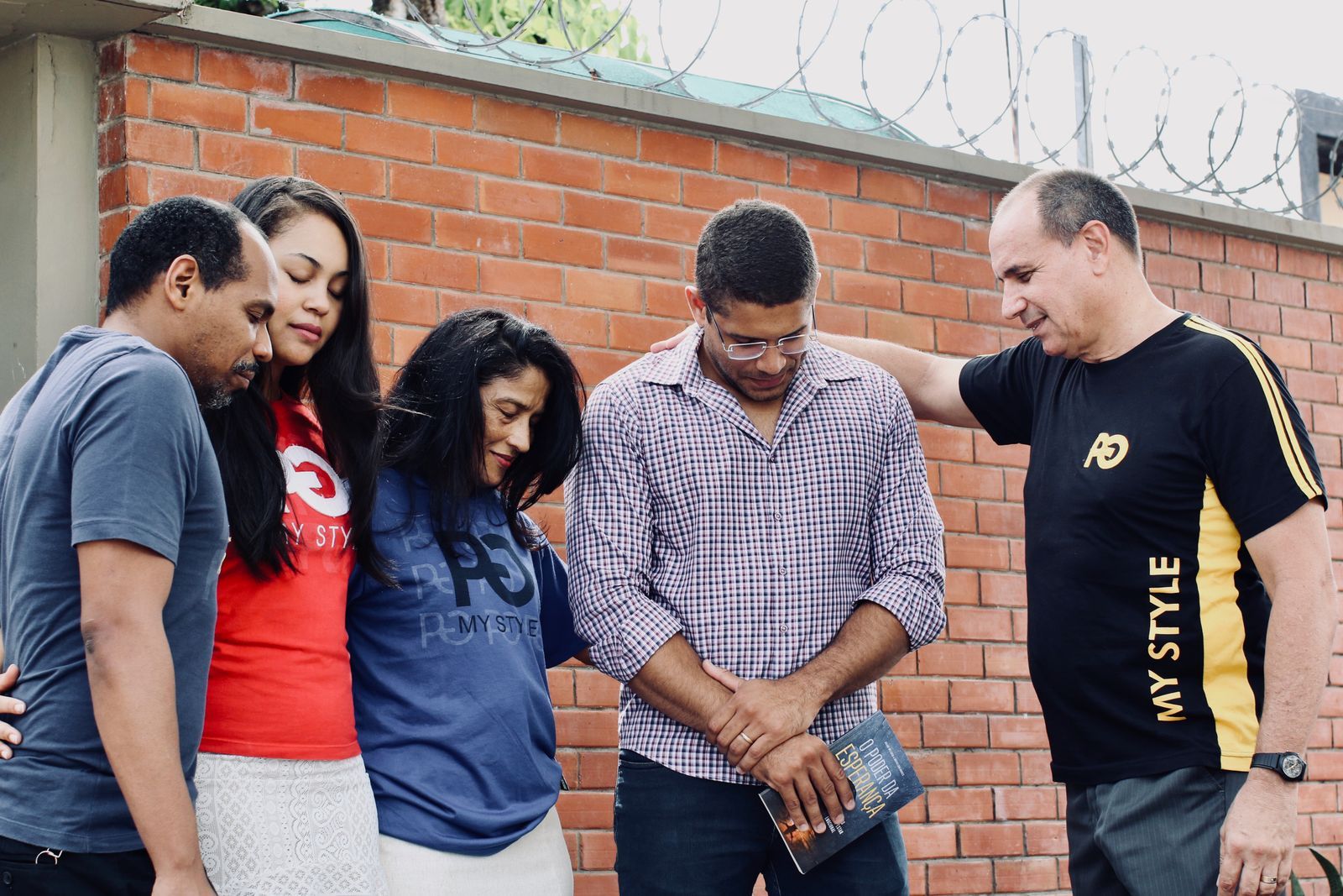 A group praying together